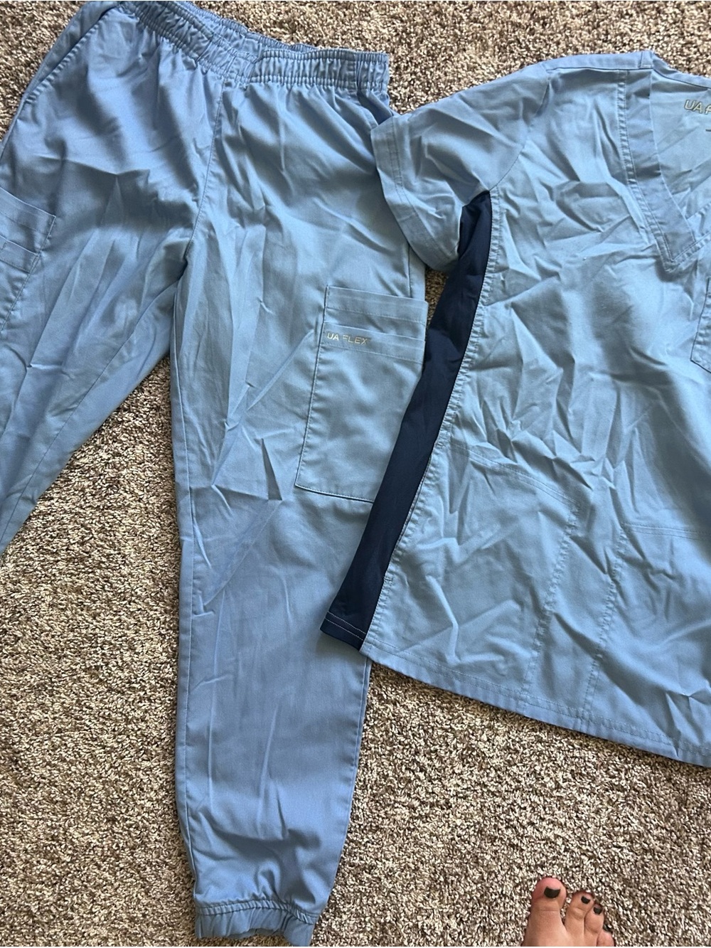 Easy stretch ceil blue scrubs